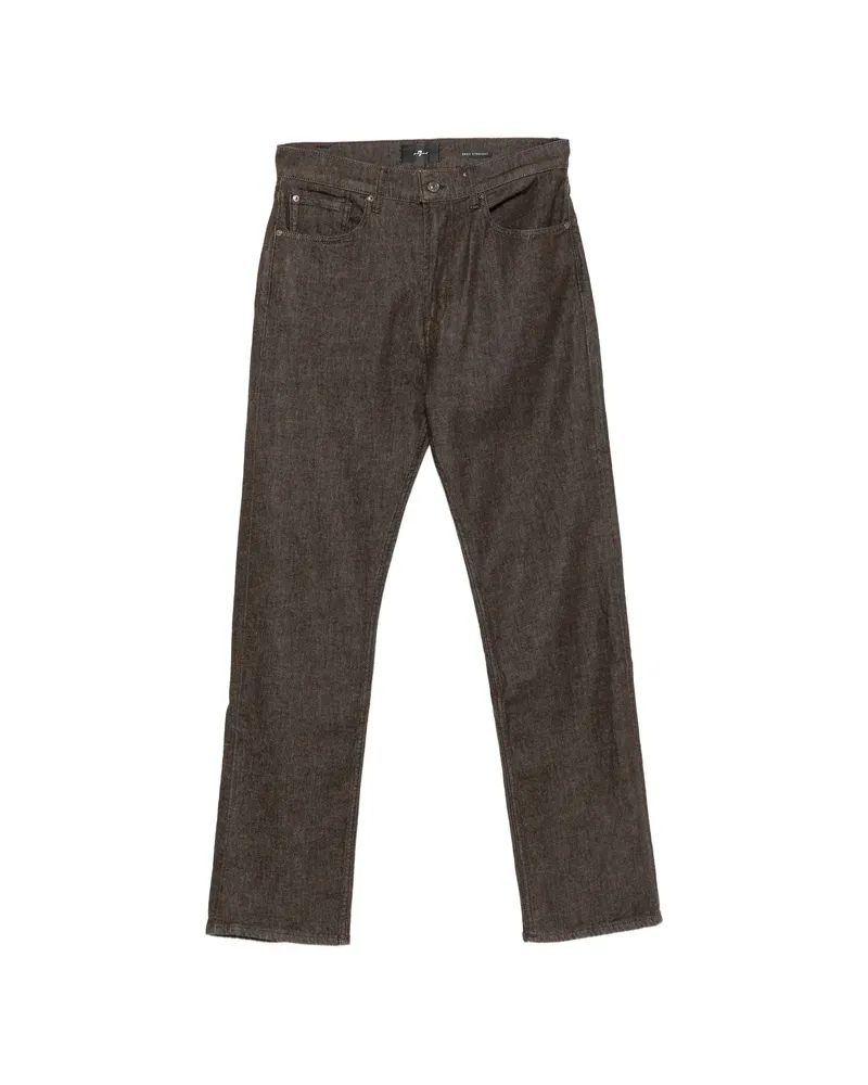 7 for all mankind Straight-leg Five-pocket Jeans Brown