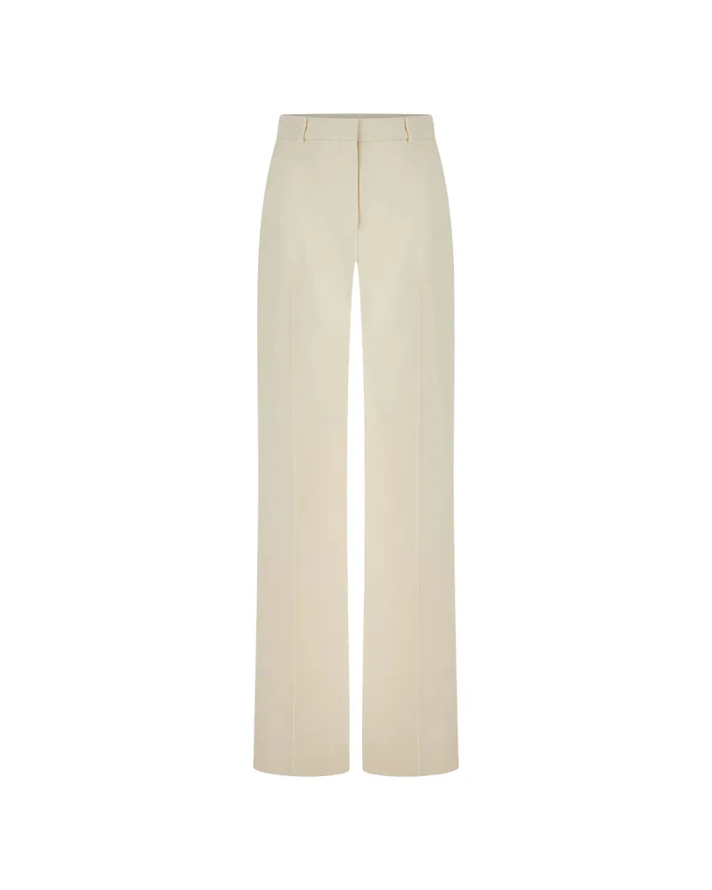 Fendi Pressed-crease Trousers Neutrals