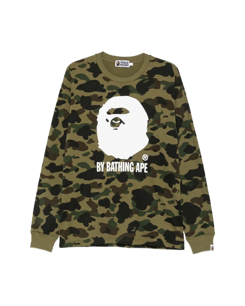 BAPE A Bathing Ape 1st Camo Ape Head T-shirt Green
