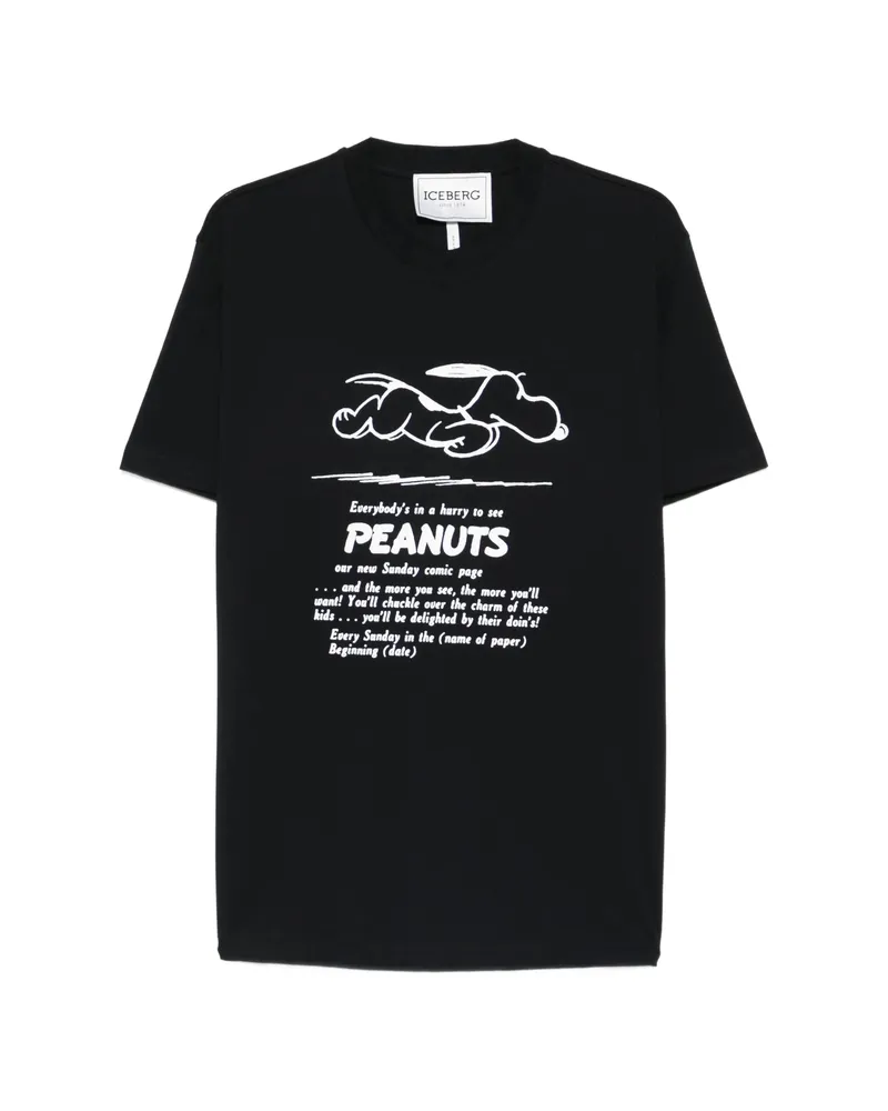 Iceberg Peanuts Print T-shirt Black
