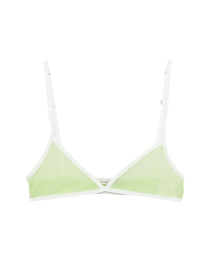 Paloma Wool Sheer Triangle Bralette Green