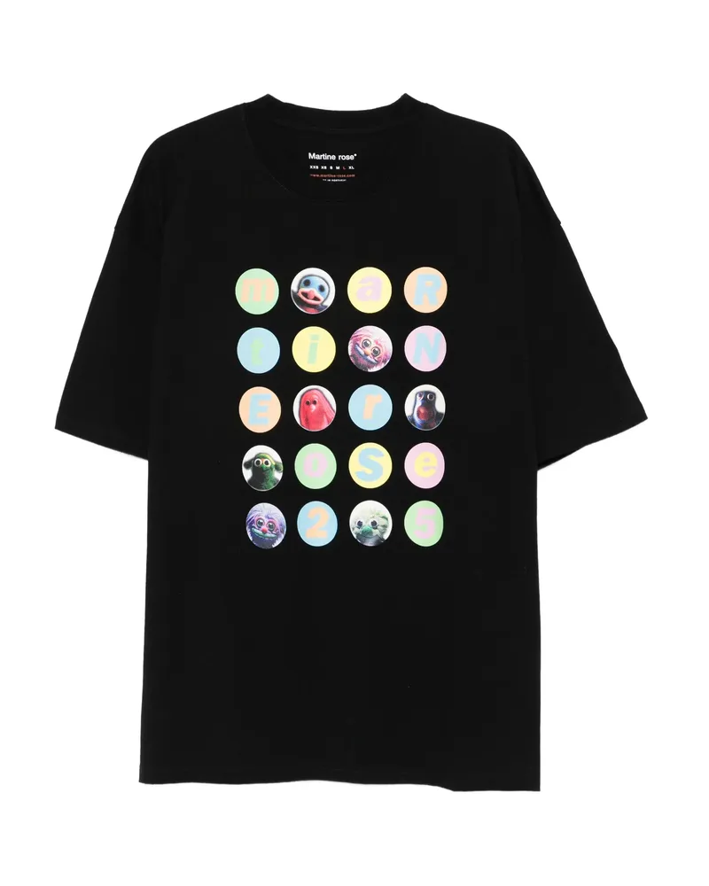 Martine Rose Graphic-print Cotton T-shirt Black