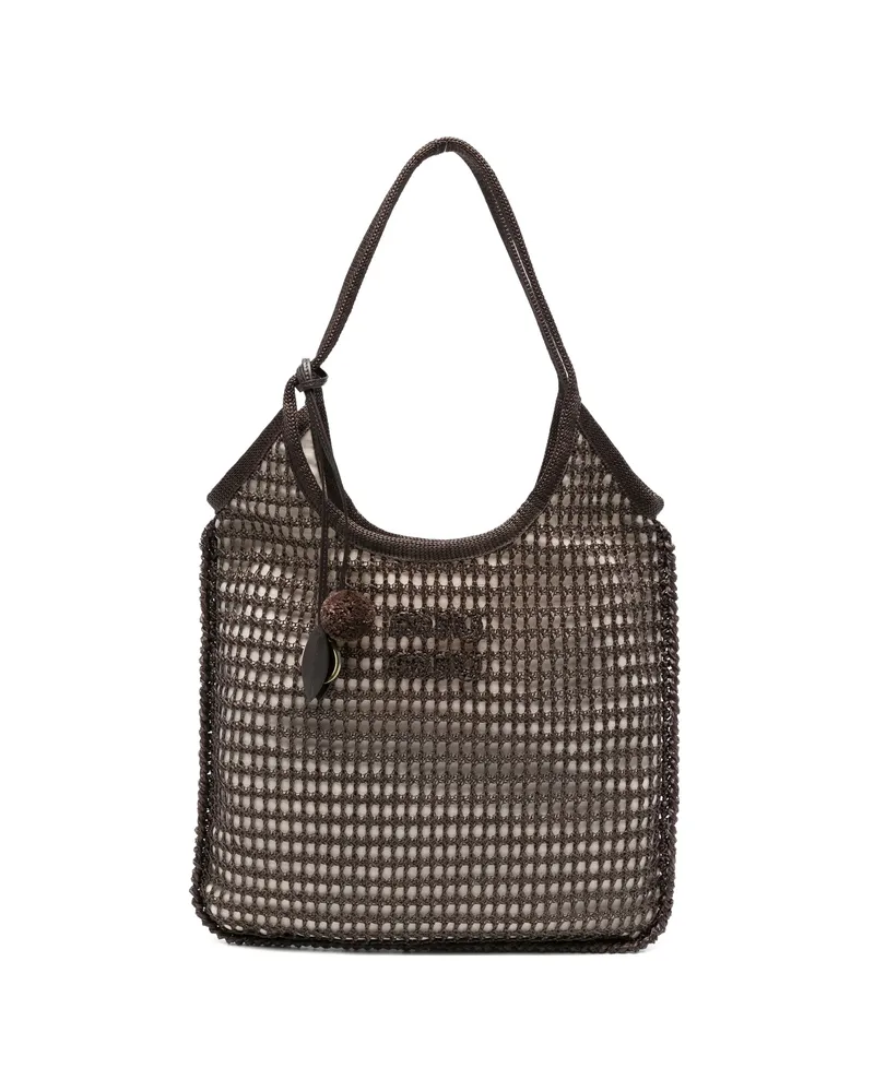 Miu Miu Logo-detail Tote Bag Brown