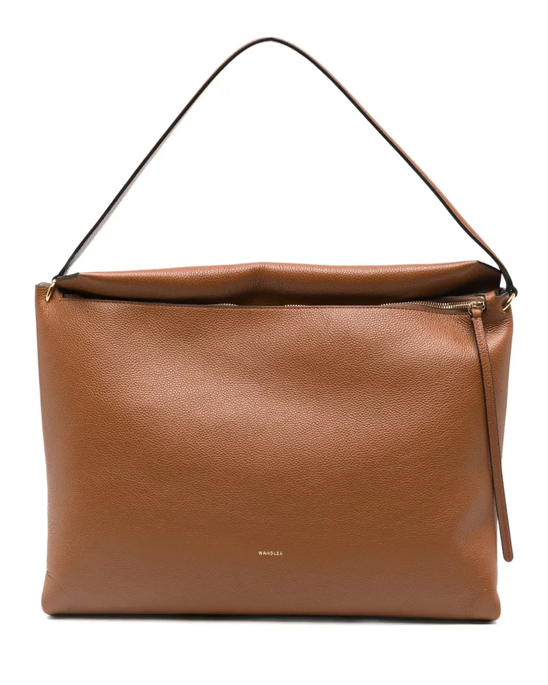 WANDLER Penelope Zip-up Shoulder Bag Brown