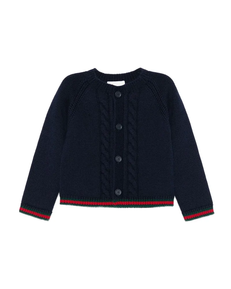 Gucci Cable-knit Cardigan Blue