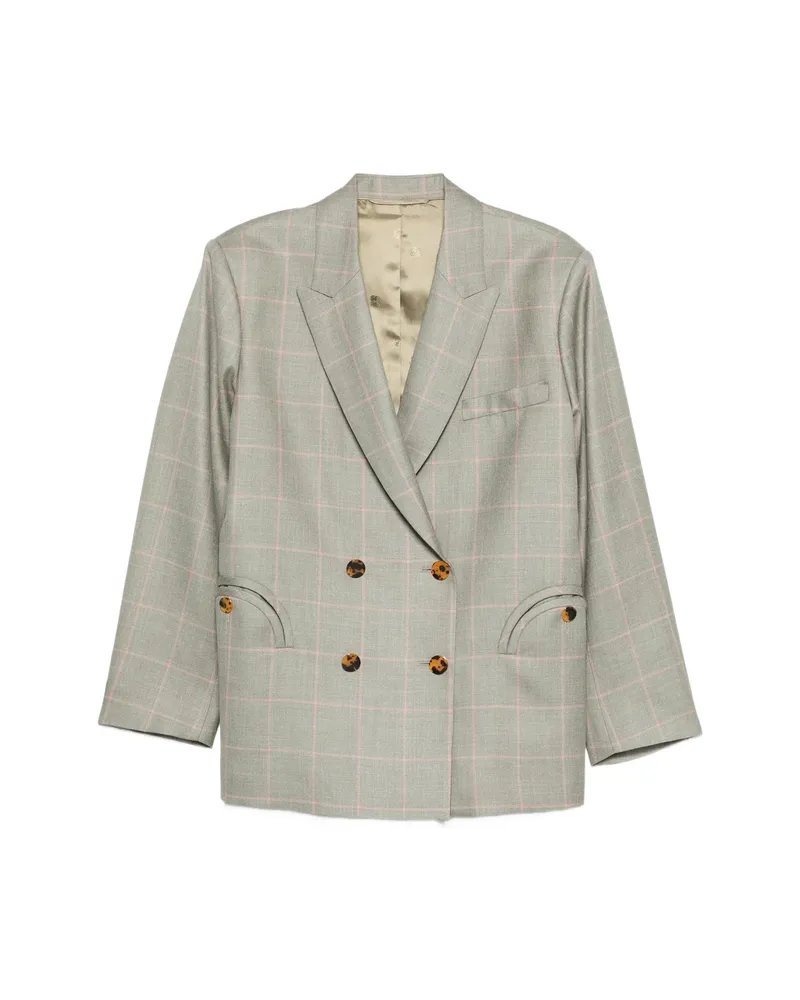 Blazé Milano Check Double-breasted Jacket Grey