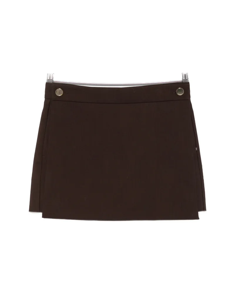 SPORTMAX Ottuso Button-detail Tailored Skort Brown