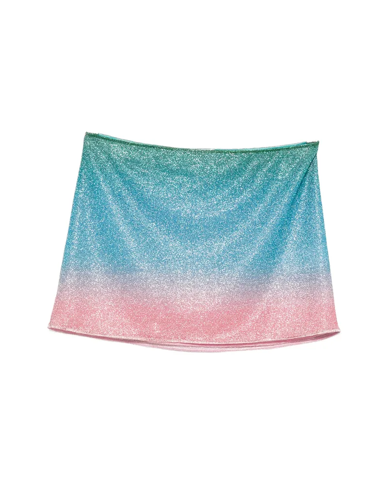 Oséree Lumière Lurex Mini Beach Skirt Blue