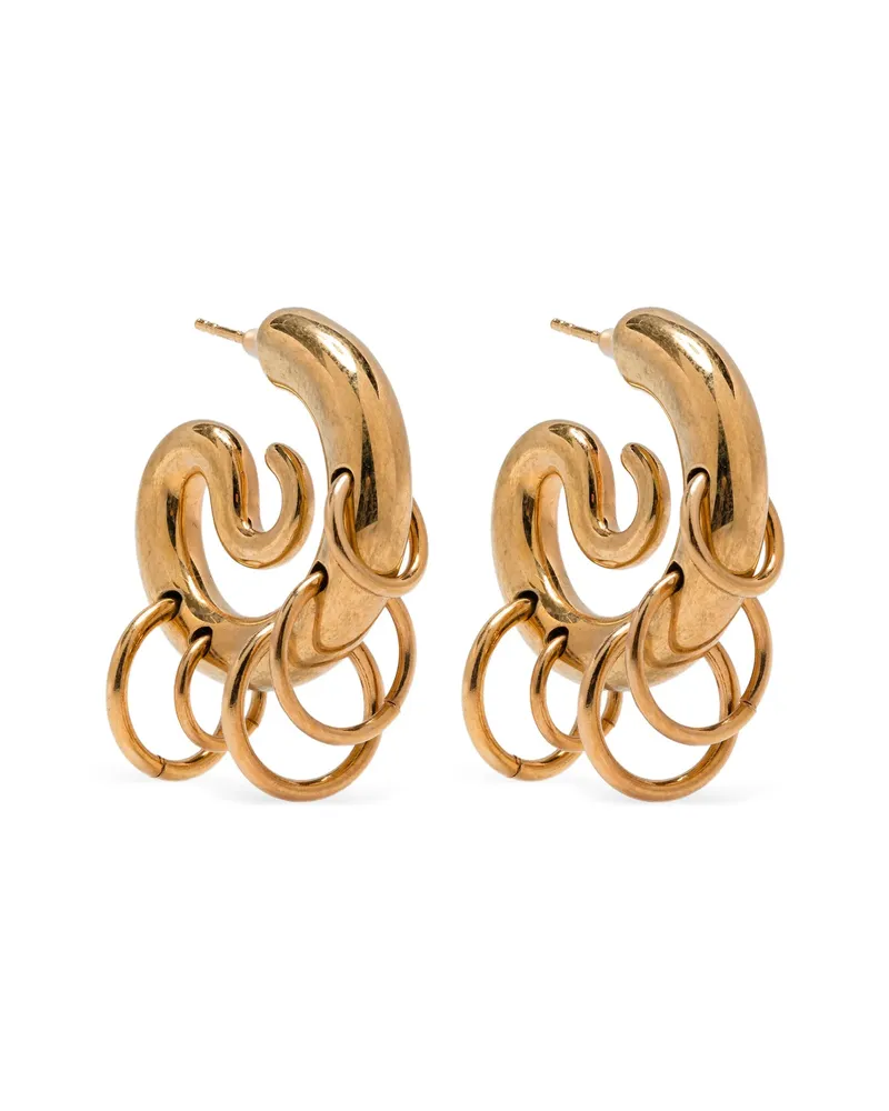 PANCONESI Ring Drop Earrings Gold