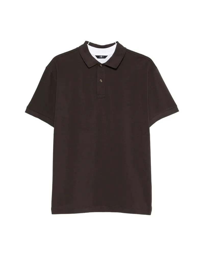 7 for all mankind Layered-effect Polo Shirt Brown