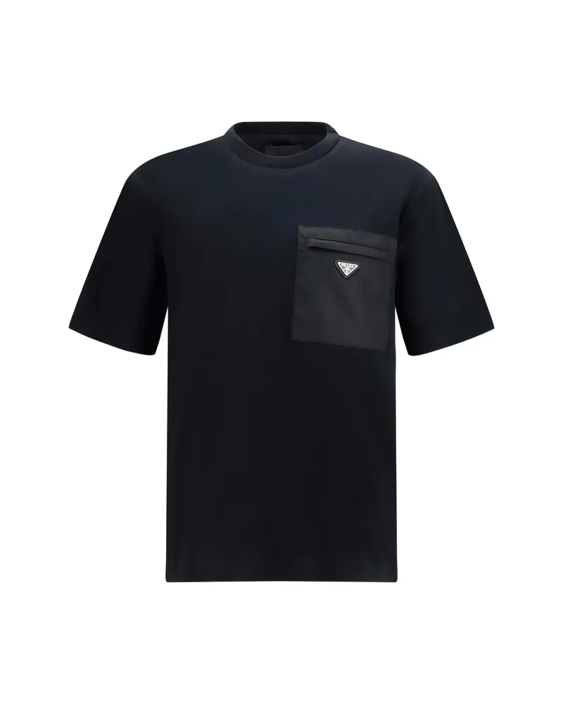 Prada Logo-appliqué T-shirt Black