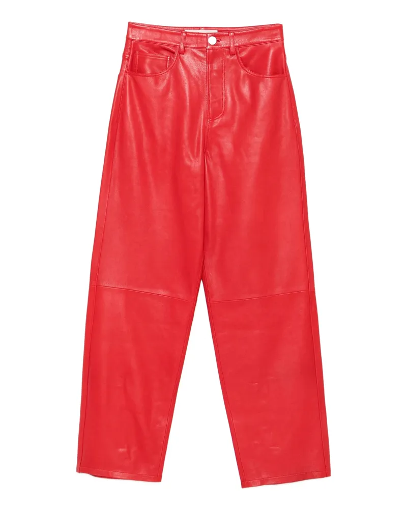 Róhe Lambskin Pants Red