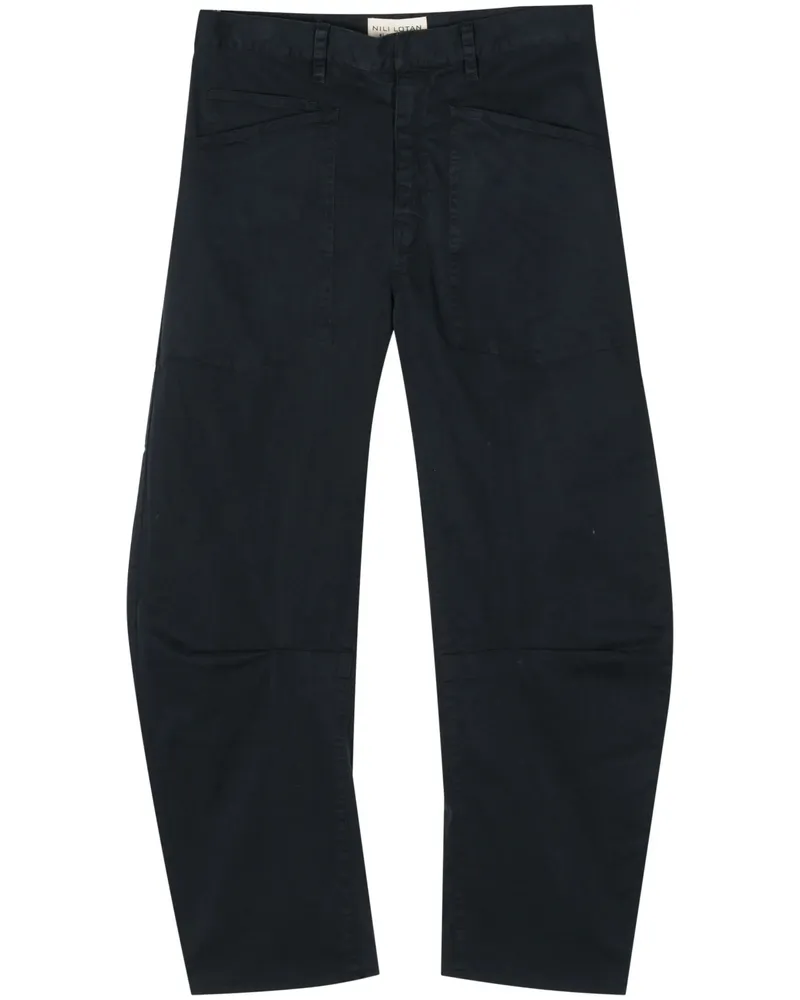 Nili Lotan Shon Wide-leg Trousers Blue