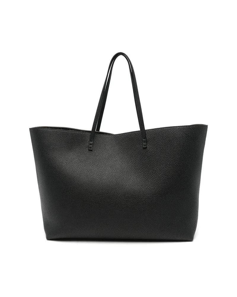 Fendi Large Roll Leather Tote Bag Black