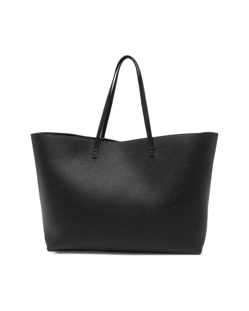 Fendi Large Roll Leather Tote Bag Black