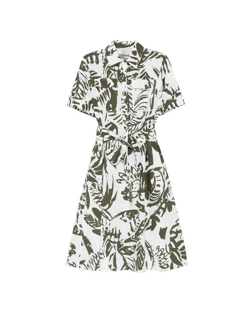 Antonelli Firenze Liam Floral-print Midi Dress White