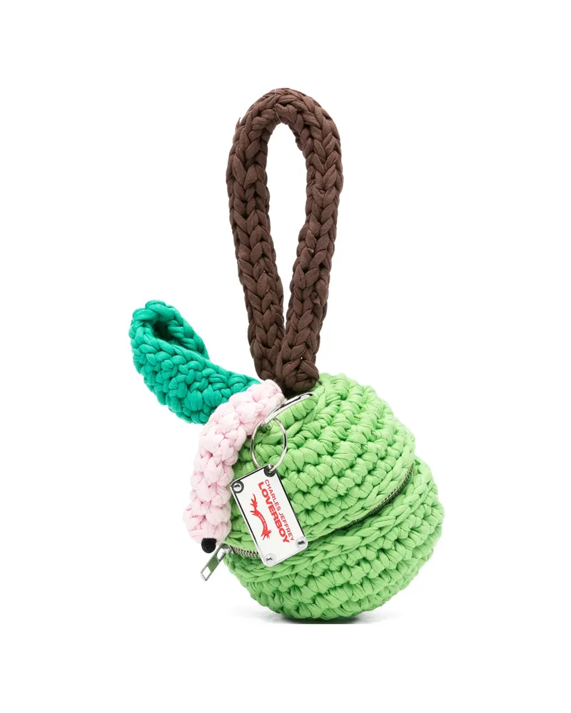 Charles Jeffrey Loverboy Logo-plaque Clutch Bag Green