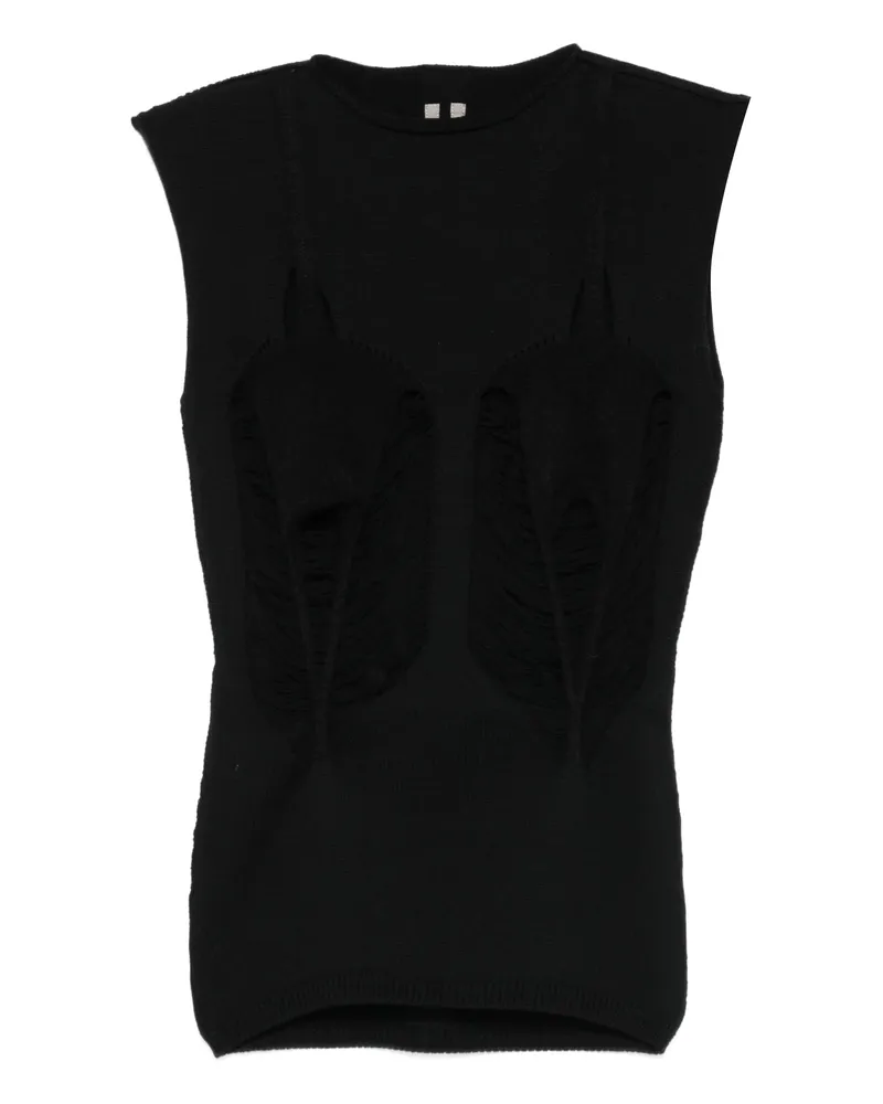 Rick Owens Distressed-effect Vest Black