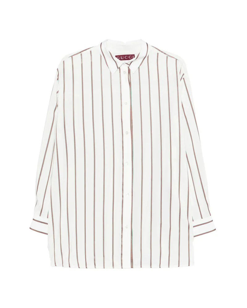 Gucci Striped Oversize Shirt White
