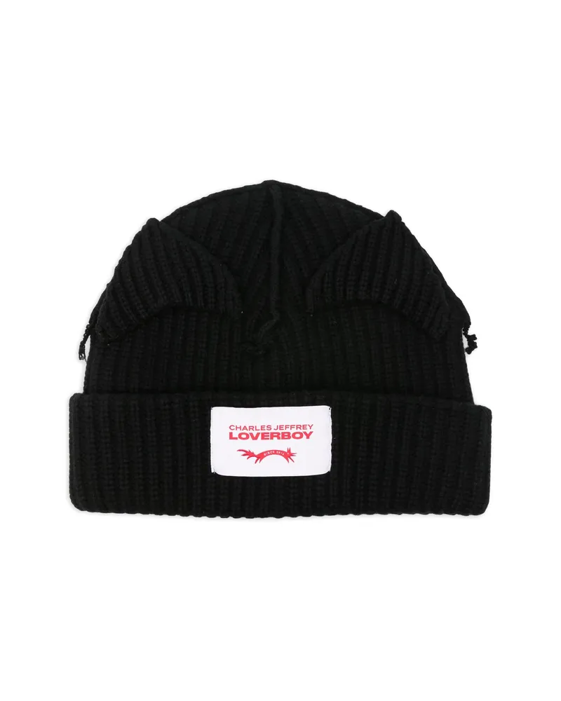 Charles Jeffrey Loverboy Ribbed-knit Beanie Black