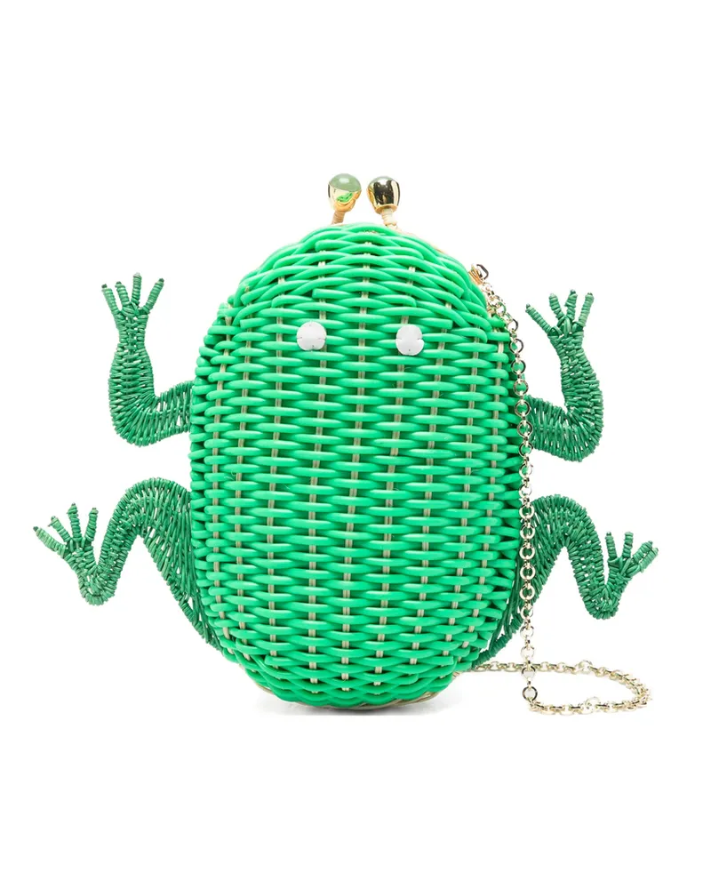 Serpui Mary Froglet Clutch Bag Green