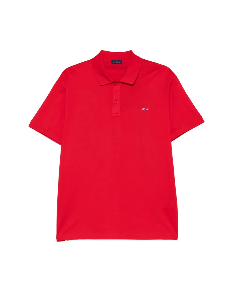 Paul & Shark Embroidered Polo Shirt Red
