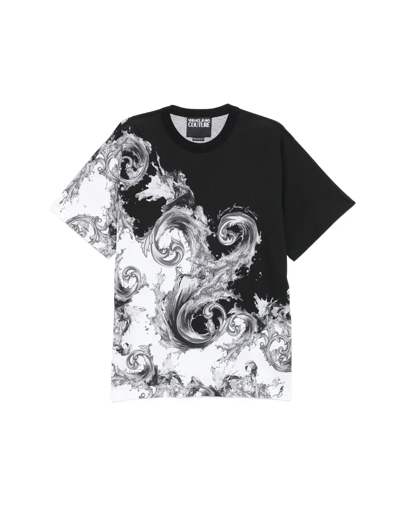 Versace Jeans Barocco-print T-shirt Black