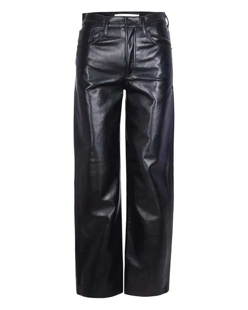 AGOLDE Leather Trousers Black