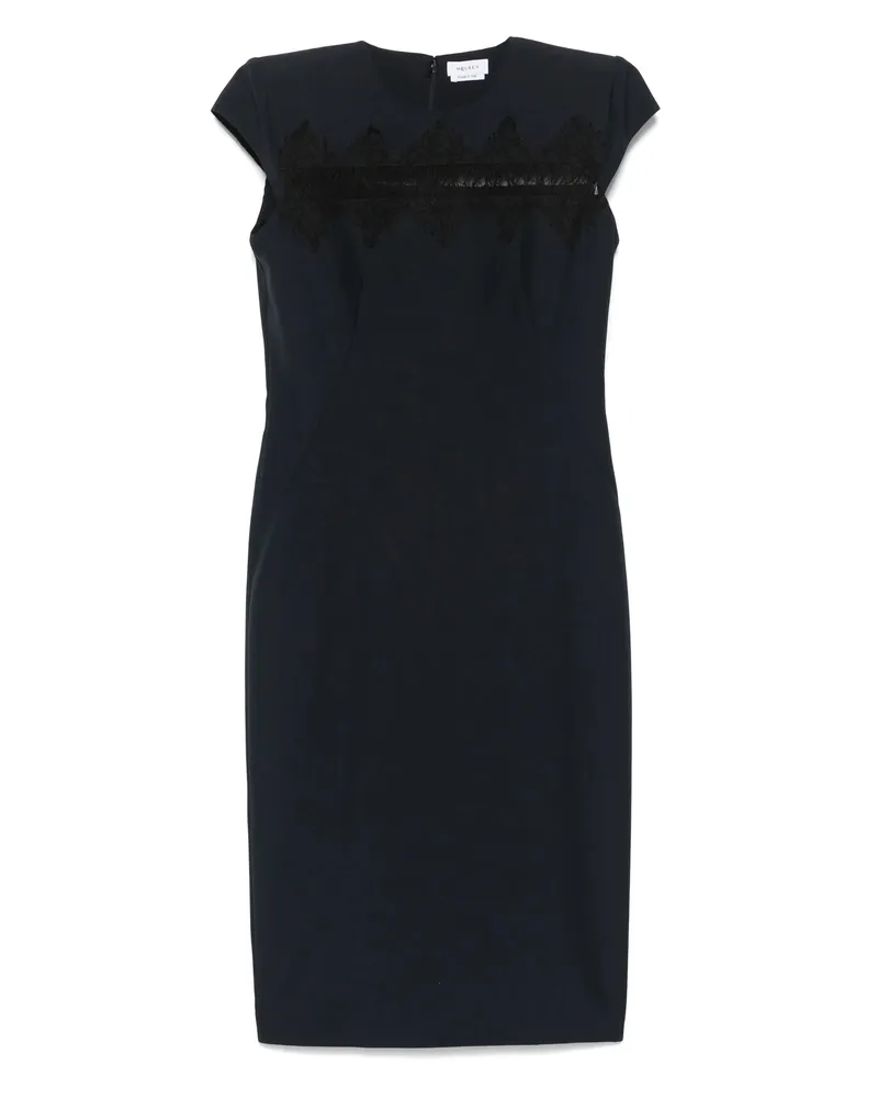 Alexander McQueen Tailored Pencil Midi Dress Blue