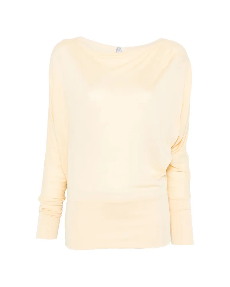 Totême Boat-neck Jersey Sweater Yellow