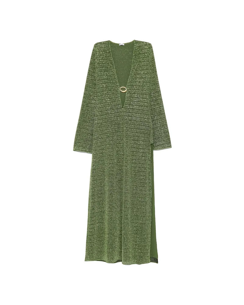 Oséree V-neck Ring Maxi Dress Green