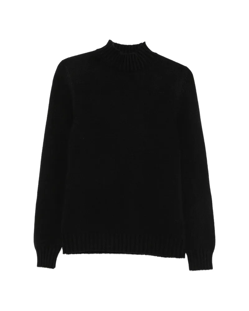 Fedeli Ribbed-knit High-neck Knit Black