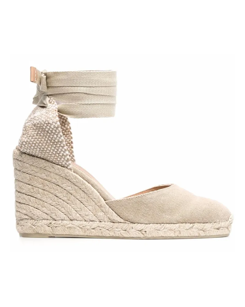Castañer Tie-detail Suede Espadrilles Neutrals