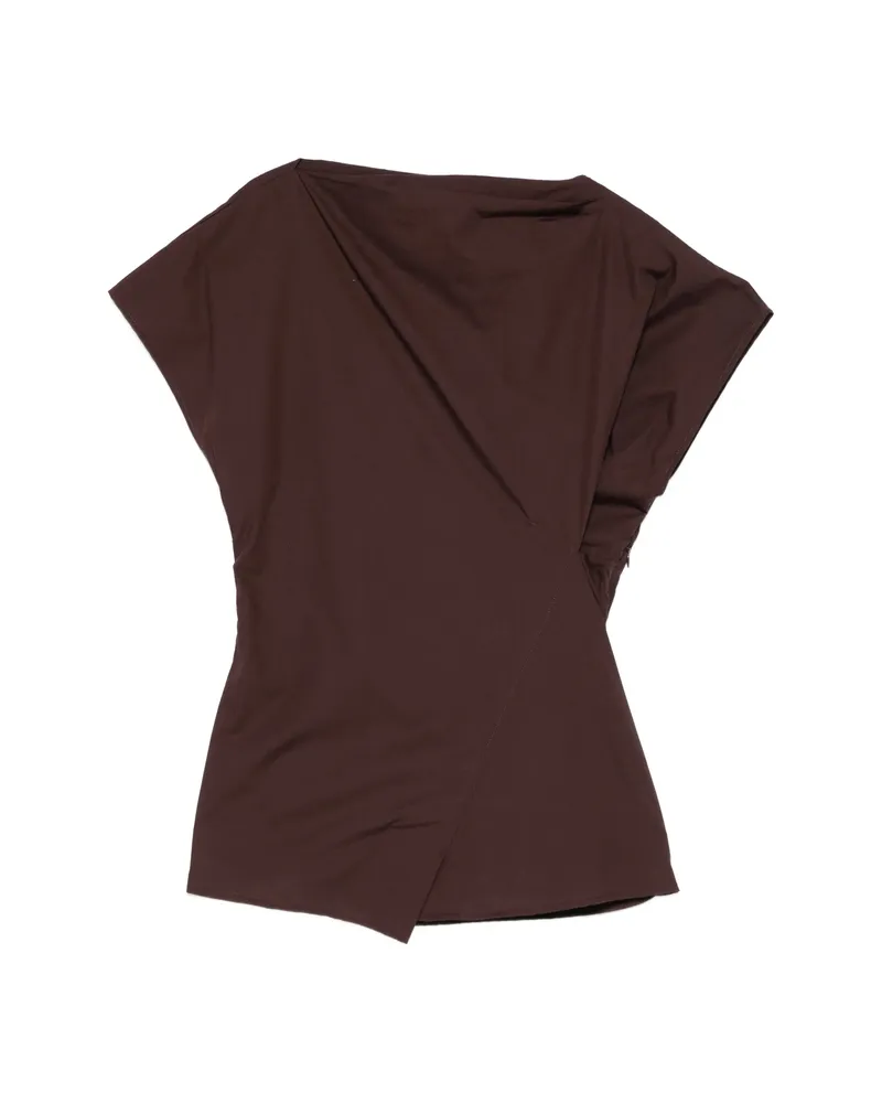 Soeur Fedora Draped Top Brown