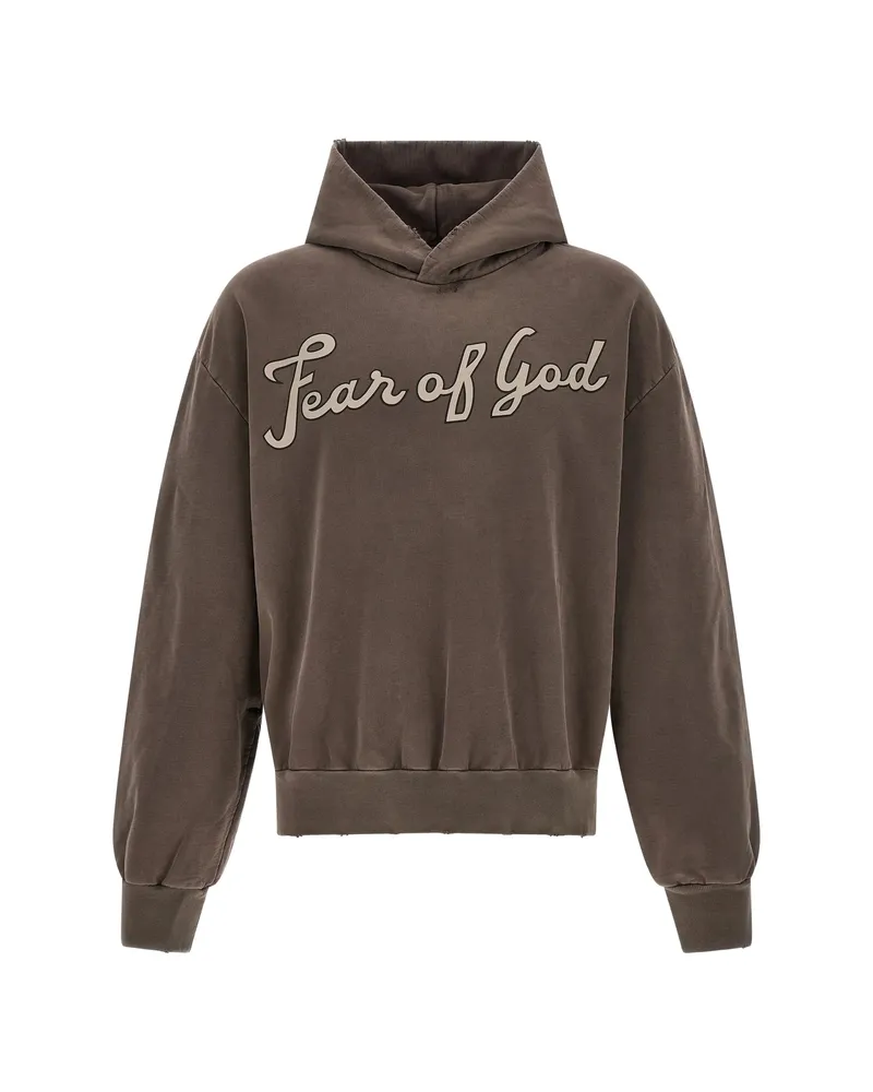 Fear of God Graphic-print Raglan-sleeve Hoodie Brown