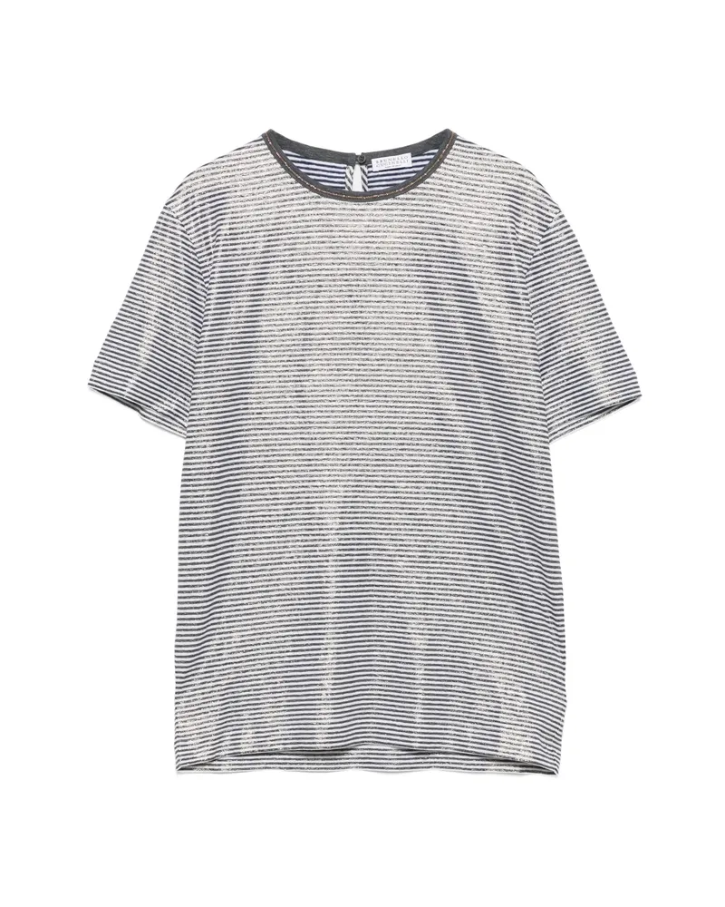 Brunello Cucinelli Striped T-shirt Blue