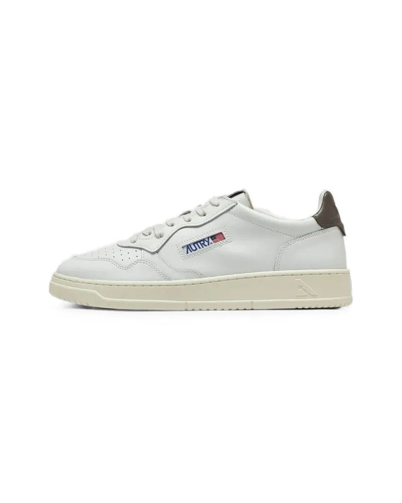 AUTRY Perforated-detail Panelled Sneakers Neutrals