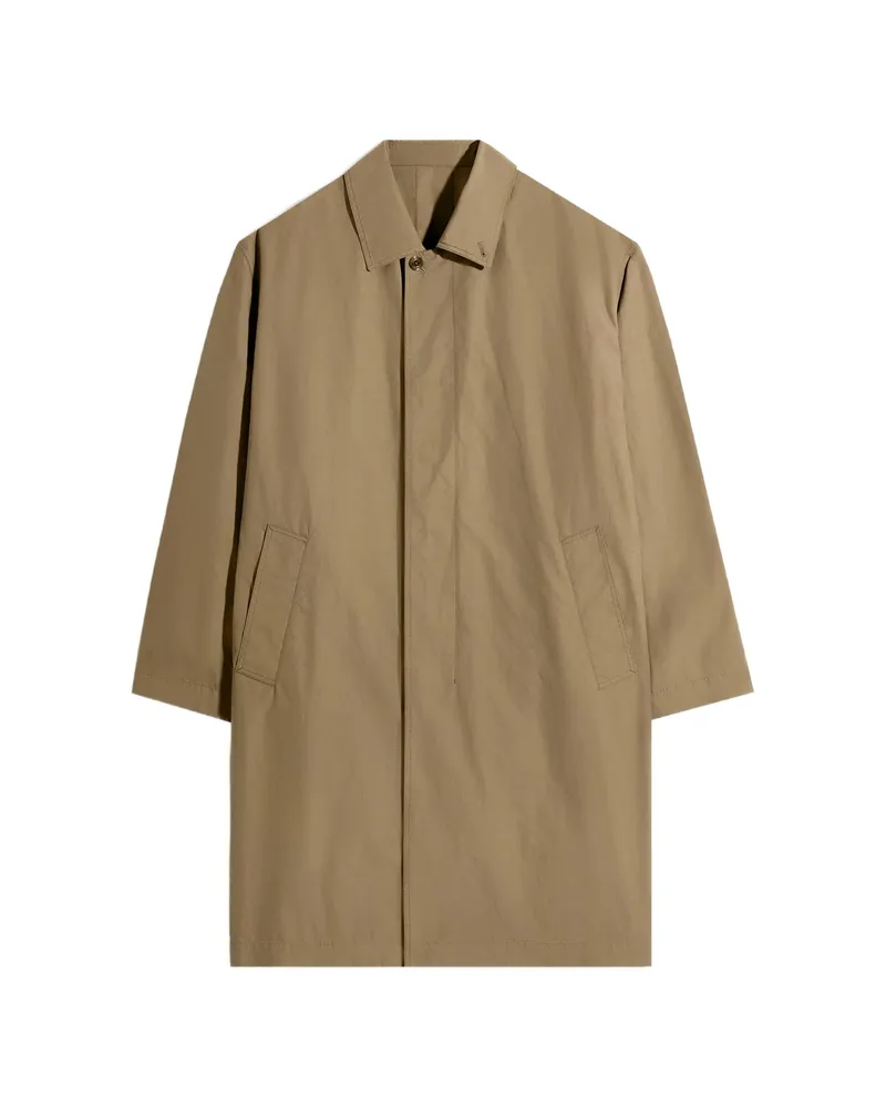 Christophe Lemaire Buttoned Raincoat Neutrals