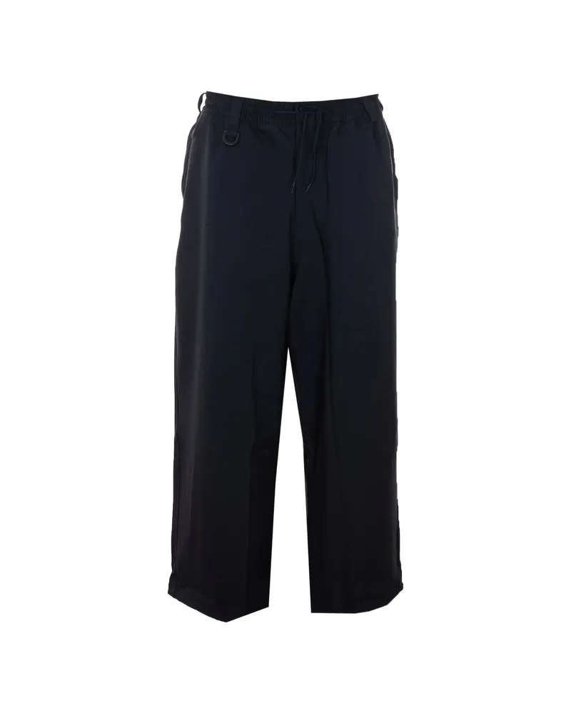 Y-3 Elasticated Wide Track Trousers Black