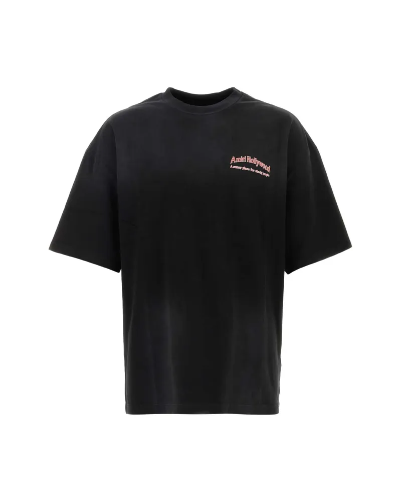 Amiri Sunny Place Graphic-print Cotton T-shirt Black