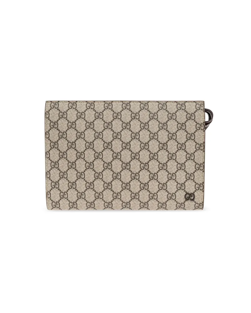 Gucci GG Supreme Clutch Bag Neutrals