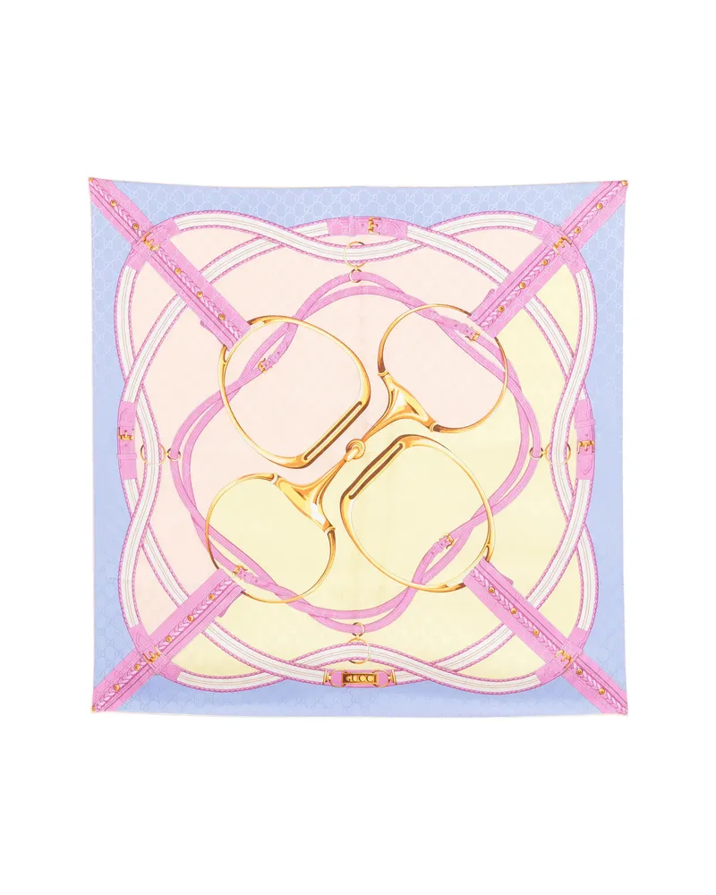Gucci Harness-print Scarf Pink