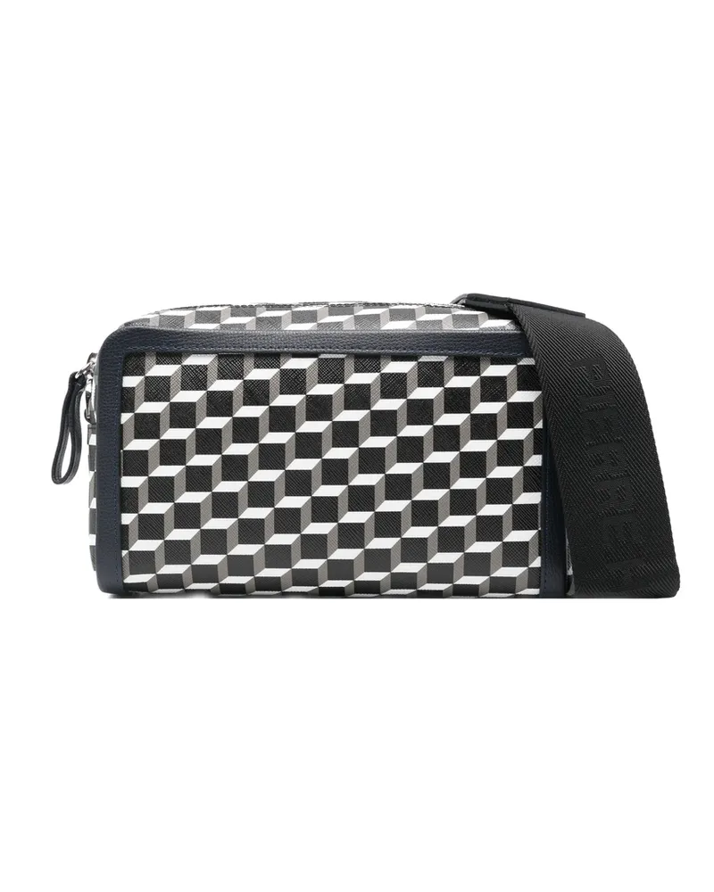 Pierre Hardy Geometric-print Clutch Bag Black