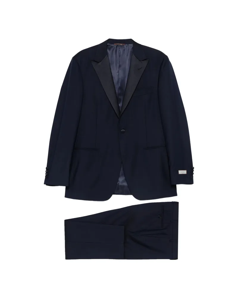 Canali Peak-lapel Suit Blue