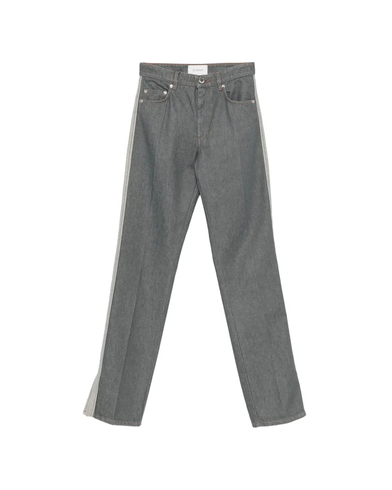SPORTMAX Side-stripe Split-hem Jeans Grey