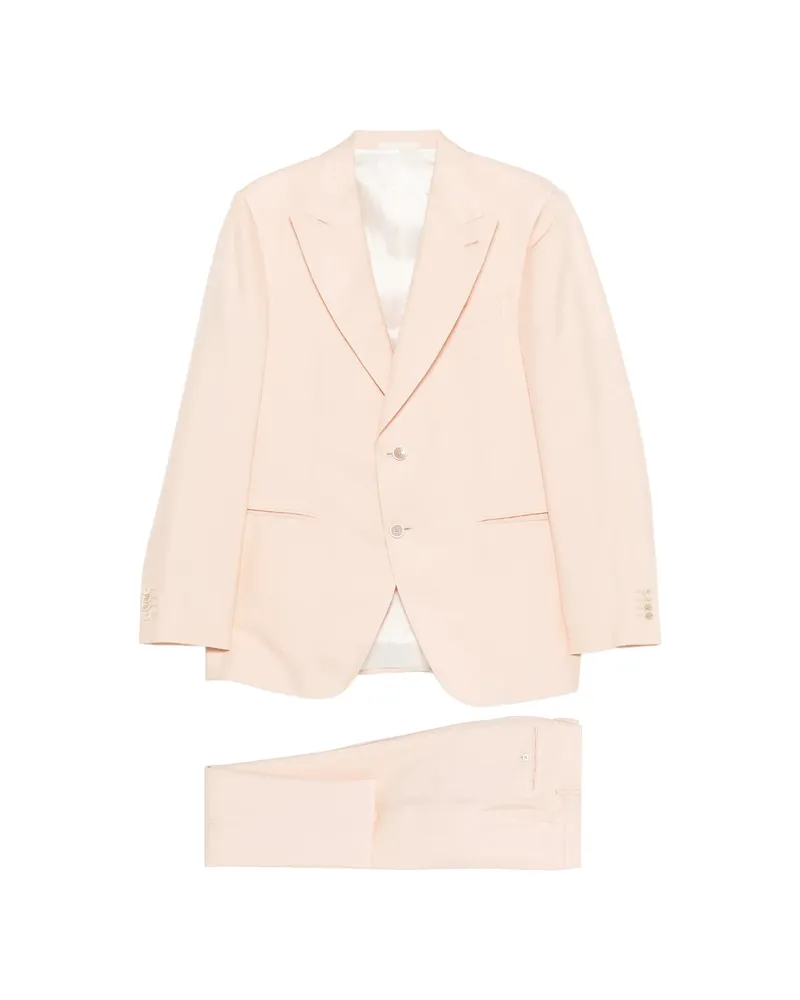 Caruso Single-breasted Suit (set Of Three Pink