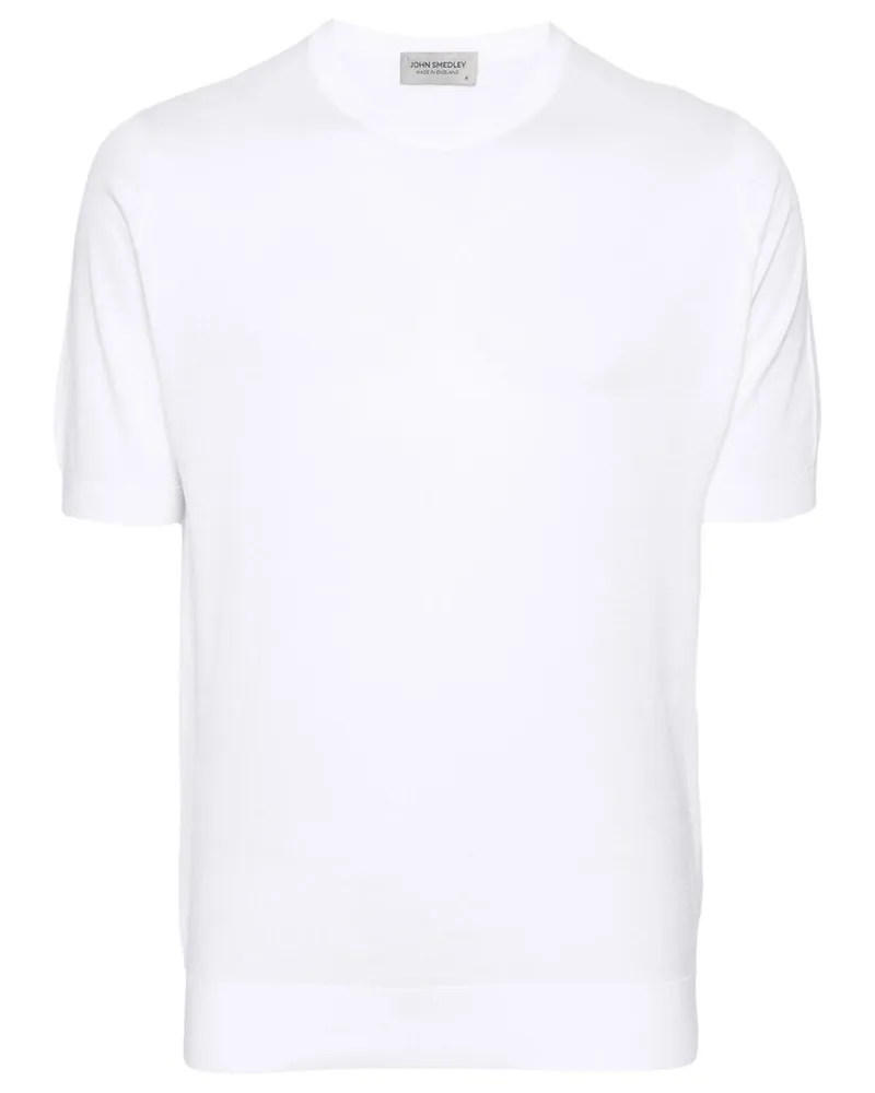 John Smedley Kempton Knitted Cotton T-shirt White