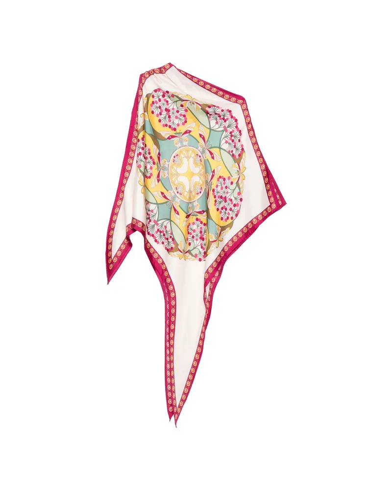 La DoubleJ Graphic-print Silk Shawl Neutrals