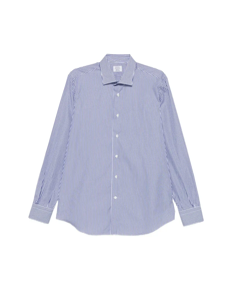 MAZZARELLI Striped Button Shirt Blue