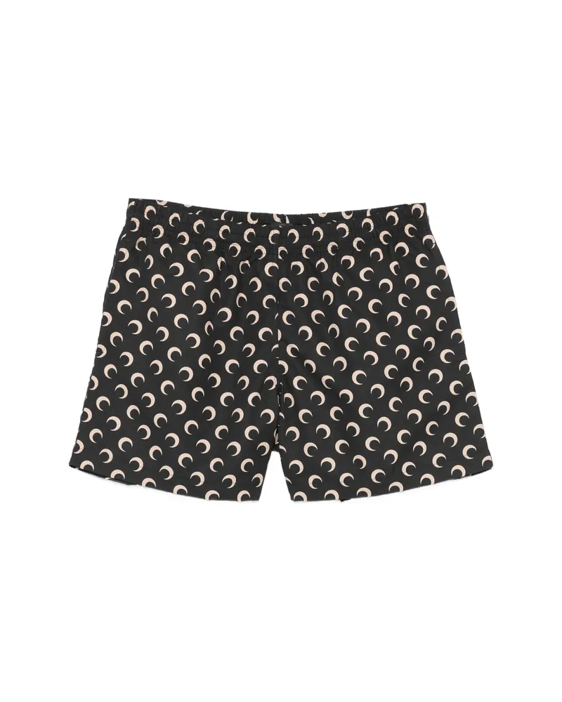 Marine Serre Moon-print Swim Shorts Black